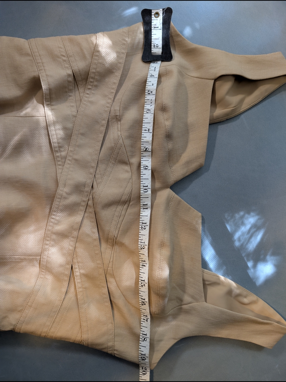 White House Black Market Tan Square-Neck Wrap-Detail Tank Top Matches Trousers - Picture 9 of 11